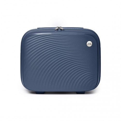 K2393L - British Traveller Lightweight 14 Inch Polypropylene Vanity Case - Navy