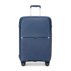 K2393L - British Traveller 28 Inch Spinner Hard Shell PP Suitcase With TSA Lock - Navy