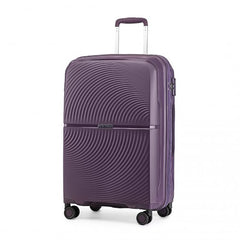 K2393L - British Traveller 28 Inch Spinner Hard Shell PP Suitcase With TSA Lock - Purple