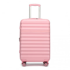 KSK2484 - Kono 28 Inch Expandable Lightweight Hard Shell ABS+PC Check-In Suitcase with TSA Lock Ideal for Extended Trips and Secure Travel - Pink