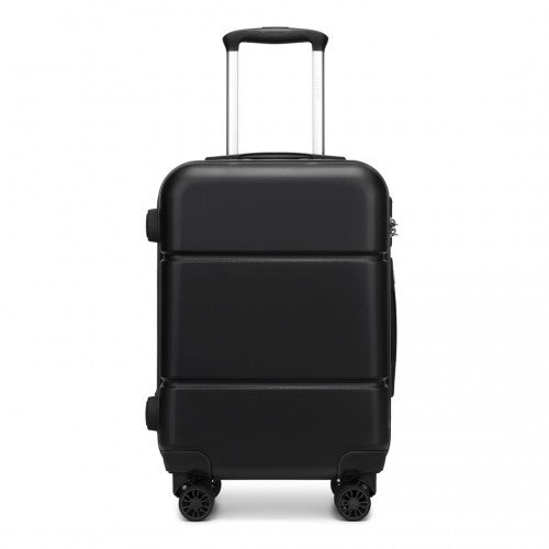 KSK2485 - Kono 20 Inch Premium ABS Cabin Carry-On Suitcase with Secure Combination Lock for Effortless Travel - Black