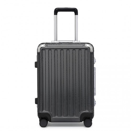 KSS2481 - Supercase Durable 20 Inch PC Hardshell Aluminum Frame Suitcase With TSA Lock - Black