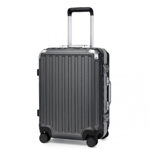 KSS2481 - Supercase Durable 20 Inch PC Hardshell Aluminum Frame Suitcase With TSA Lock - Black