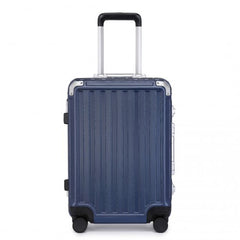 KSS2481 - Supercase Durable 20 Inch PC Hardshell Aluminum Frame Suitcase With TSA Lock - Navy