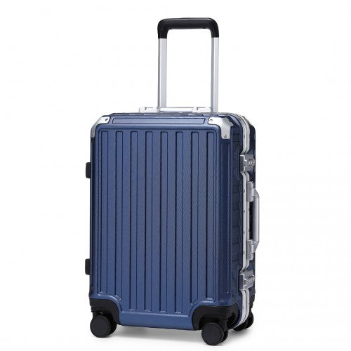 KSS2481 - Supercase Durable 20 Inch PC Hardshell Aluminum Frame Suitcase With TSA Lock - Navy