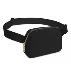 L2337 - Miss Lulu Lightweight Stylish Water-Resistant Casual Bum Bag - Black