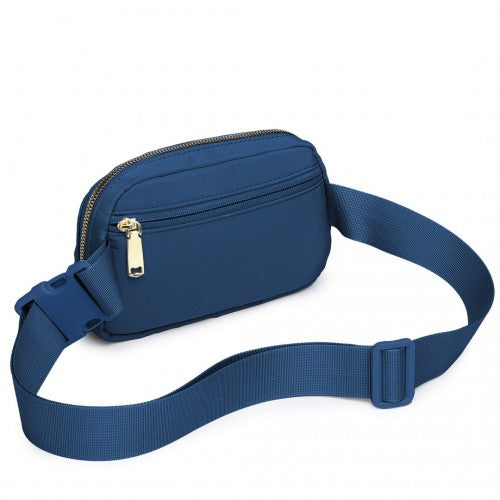 L2337 - Miss Lulu Lightweight Stylish Water-Resistant Casual Bum Bag - Navy