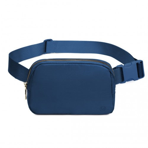 L2337 - Miss Lulu Lightweight Stylish Water-Resistant Casual Bum Bag - Navy