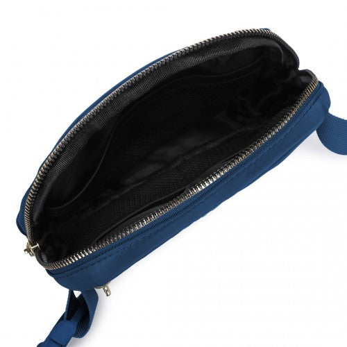 L2337 - Miss Lulu Lightweight Stylish Water-Resistant Casual Bum Bag - Navy