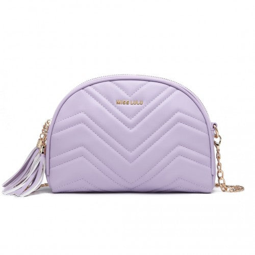 LB2236 - Miss Lulu Trendy Tassel Crossbody Bag - Purple