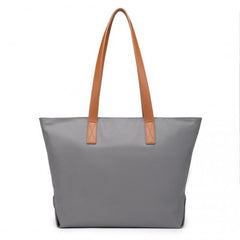 LH2240 - Miss Lulu Casual Waterproof Shopping Tote Bag - Grey