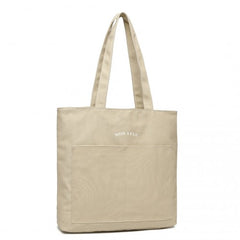 LH2319 - Miss Lulu Large Capacity Canvas Shopping Shoulder Bag - Khaki