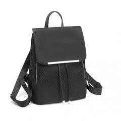 LH2358 - Miss Lulu Lightweight And Elegant Daily Backpack - Black