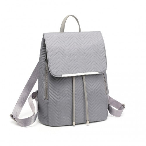 LH2358 - Miss Lulu Lightweight And Elegant Daily Backpack - Grey