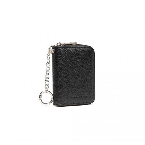 LP2120 - Miss Lulu RFID Blocking Basic Zip Around Wallet - Black