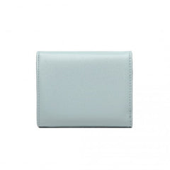 LP2336 - Miss Lulu PU Leather Leaf-Shaped Round Clasp Wallet - Blue