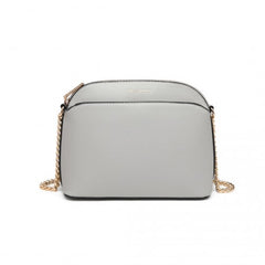 LT2101 - Miss Lulu Cross-Body Sleek Handbag - Grey