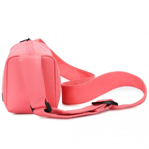 MSM2425 - Miss Lulu Vintage Chic Lightweight Water-Resistant Crossbody Bag - Pink