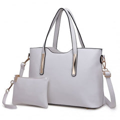 S1719 - Miss Lulu Pu Leather Handbag & Purse - White