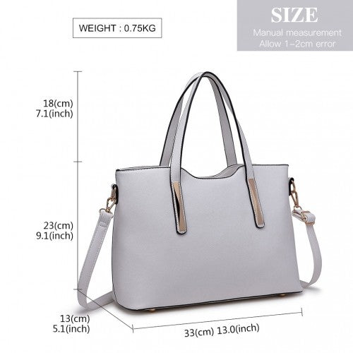 S1719 - Miss Lulu Pu Leather Handbag & Purse - White