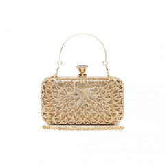 S2227 - Miss Lulu Sparkling Classical Women Clutch Purse Evening Bag - Gold