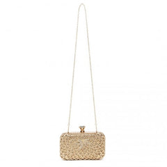 S2227 - Miss Lulu Sparkling Classical Women Clutch Purse Evening Bag - Gold