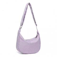 S2314 - Water-resistant Portable Crescent Shoulder Cross Body Bag - Purple