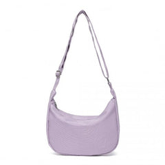 S2314 - Water-resistant Portable Crescent Shoulder Cross Body Bag - Purple