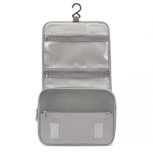 S2342 - Classic Hanging Multi-Pocket Waterproof Travel Makeup Bag - Grey