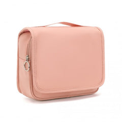 S2342 - Classic Hanging Multi-Pocket Waterproof Travel Makeup Bag - Nude