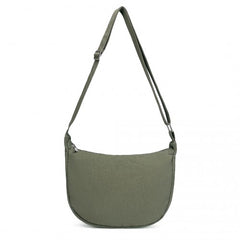 S2415 - Portable Water-resistant Nylon Crossbody Bag With Comfortable Cotton Strap - Green