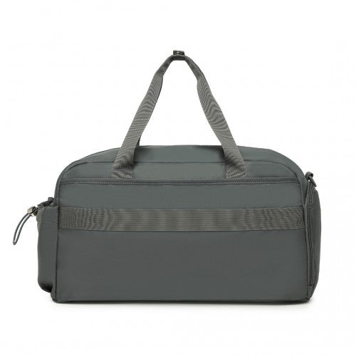 TVK2429 - Kono Versatile Multi-Compartment Travel Weekend Bag Two-Piece Set with Shoe Compartment and Cosmetic Pouch - Grey