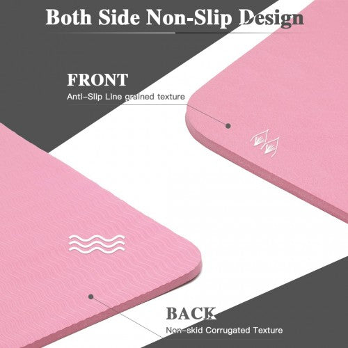 Yoga-1 - Kono TPE Non-slip Classic Yoga Mat - Pink