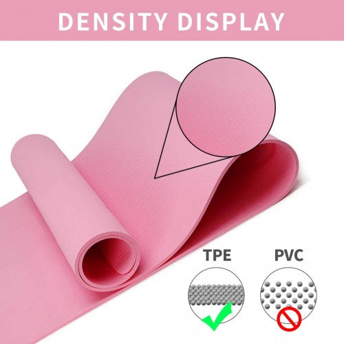 Yoga-1 - Kono TPE Non-slip Classic Yoga Mat - Pink