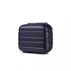 K2091L - Kono 14 Inch Multi Texture Hard Shell PP Vanity Case - Classic Collection - Navy