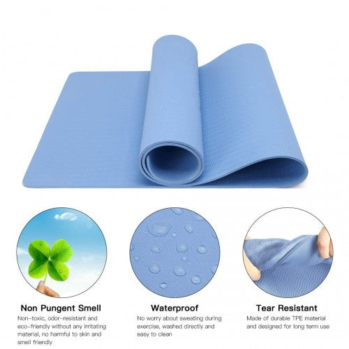 Yoga-1 - Kono TPE Non-slip Classic Yoga Mat - Blue