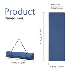 Yoga-1 - Kono TPE Non-slip Classic Yoga Mat - Navy