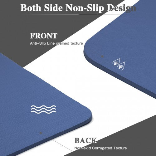 Yoga-1 - Kono TPE Non-slip Classic Yoga Mat - Navy