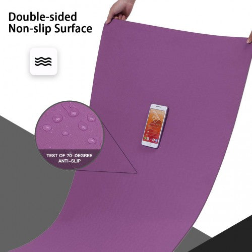 Yoga-1 - Kono TPE Non-slip Classic Yoga Mat - Purple And Pink