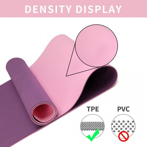 Yoga-1 - Kono TPE Non-slip Classic Yoga Mat - Purple And Pink