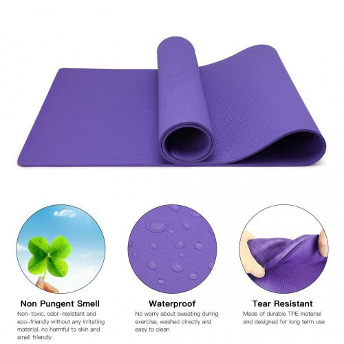 Yoga-1 - Kono TPE Non-slip Classic Yoga Mat - Purple