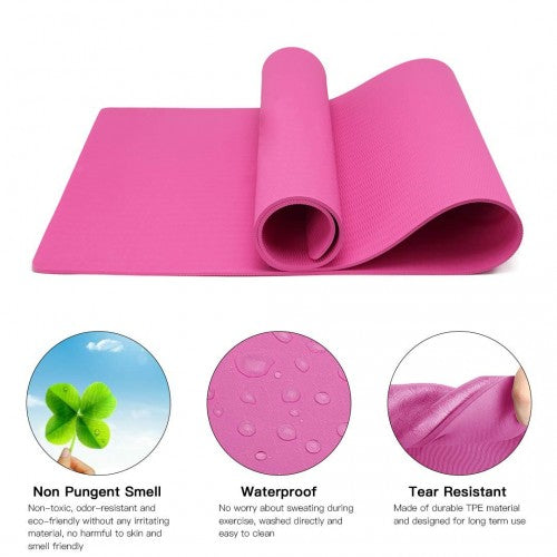 Yoga-1 - Kono TPE Non-slip Classic Yoga Mat - Plum